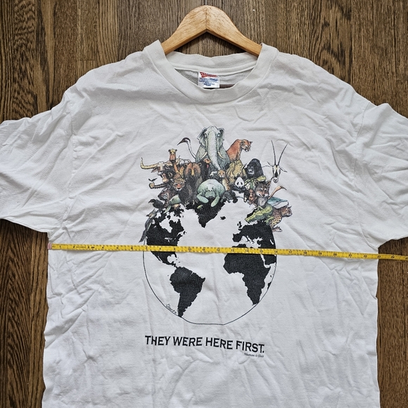 Vintage 1992 single stitch human i tees tshirt animal welfare rights zoo Size XL - Picture 6 of 10